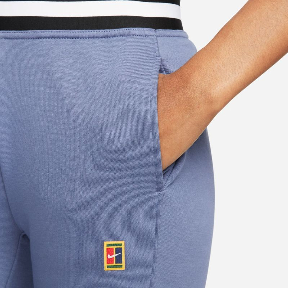 Женские теннисные брюки Nike Dri-Fit Heritage Core Fleece Pant - небесный