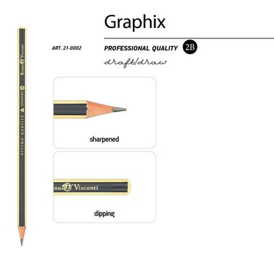 Карандаш ч/г 2В "Graphix" (Bruno Visconti)