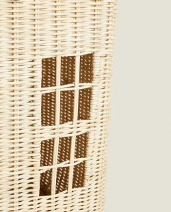 ZARA HOME КОРЗИНА В ФОРМЕ ДОМИКА ДЛЯ ХРАНЕНИЯ ДЕТСКИХ ИГРУШЕК, СВЕТЛО-БЕЖЕВЫЙ