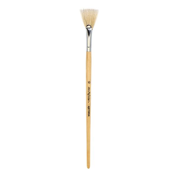 Кисть щетина №10 веерная, 5 шт, короткая ручка, 10, Mr.Painter BBW 132-10