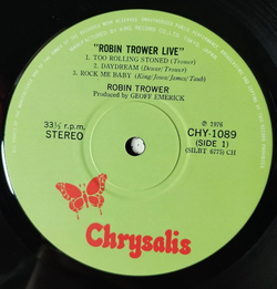 Винтажная виниловая пластинка LP Robin Trower Robin Trower Live (Japan 1976) (No Obi) Rock Me Baby