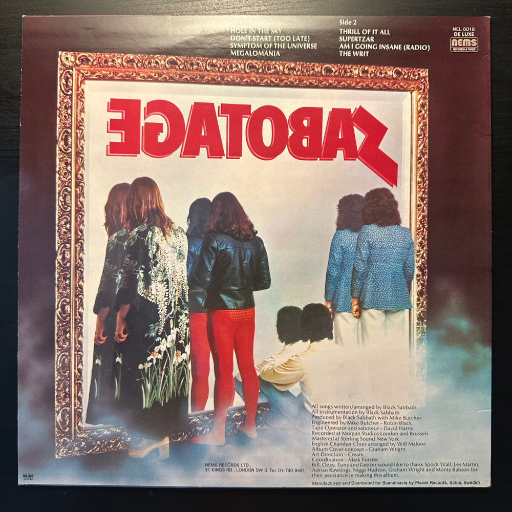 Black Sabbath - Sabotage (Швеция 1980г.)