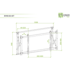 ErgoFount BWM-09-46T Ультратонкое модульное выдвижное крепление для видеостен из дисплеев диагональю 46–52'', макс. нагрузка 35 кг, черное