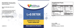 L-G DETOX  90 capsules liver - gallbladder — этикетка (Supplement Facts)