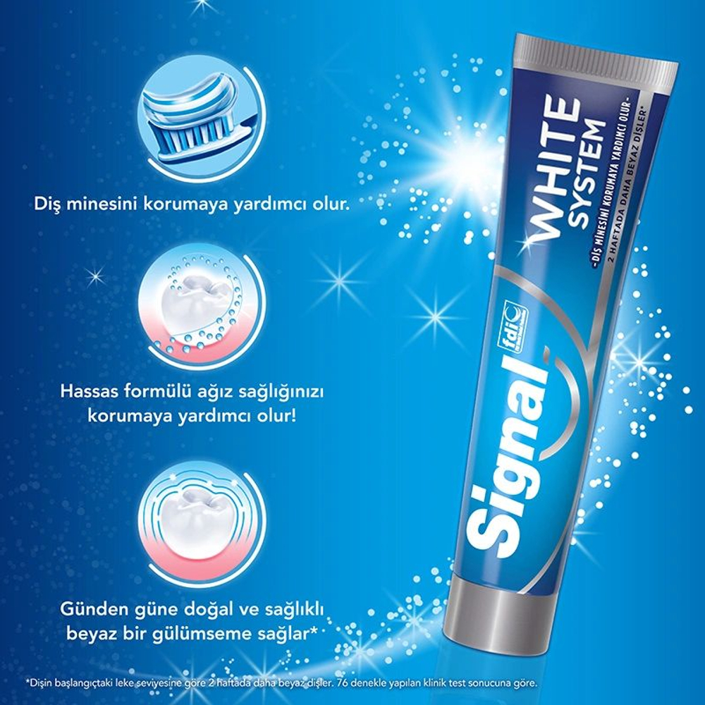 Зубная паста Signal White Now Трёхкратная белизна, 75 мл (Франция)