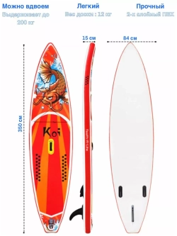 Сапборд надувной, сап борд, sup board, FunWаtеr Кои