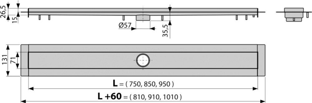 Душевой лоток AlcaPlast APZ13-750 Modular