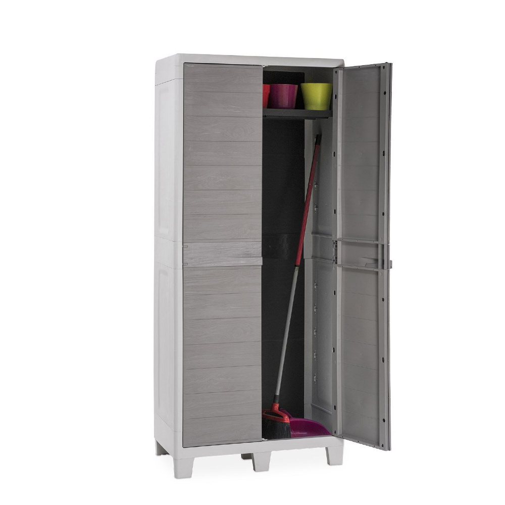 Уличный пластиковый шкаф Toomax Woody's XL Utiliy Light Grey