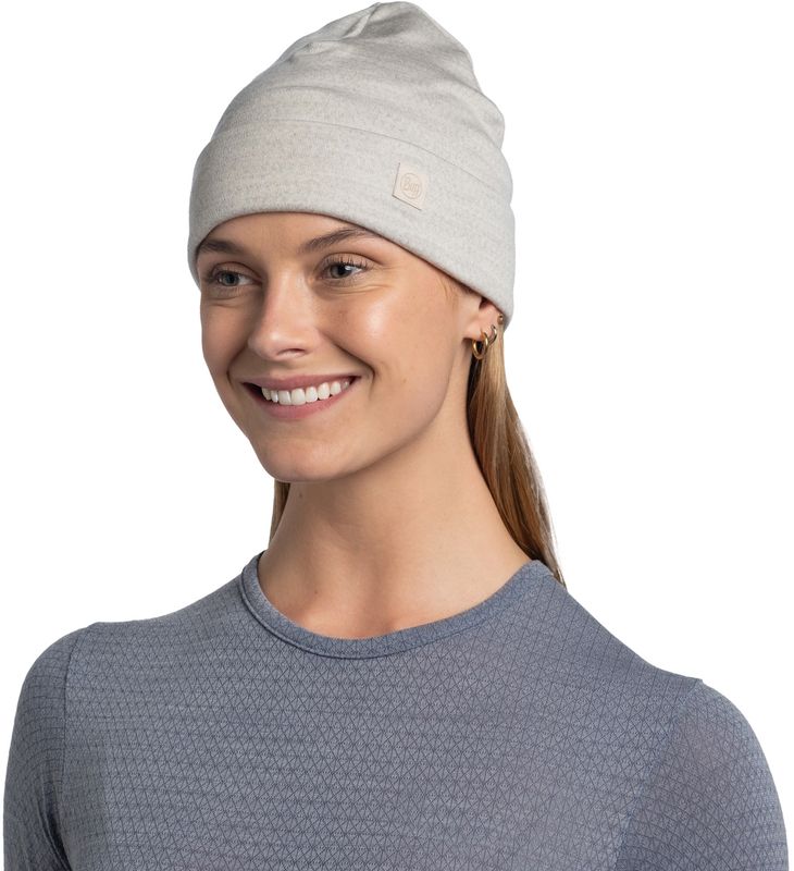 Шапка шерстяная Buff Merino Heavyweight Solid Cloud Фото 3
