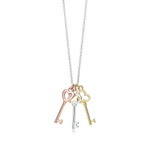 Подвеска из серебра и розового-жёлтого золота, Tiffany 💠 Keys - В наличии
