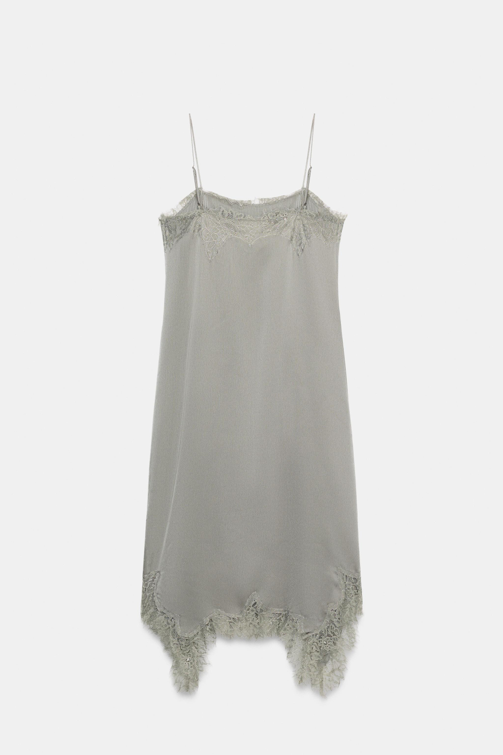 ПЛАТЬЕ МИДИ С КРУЖЕВОМ — ZW COLLECTION — ZARA