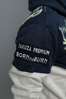 Худи серо-синее Yakuza Premium 3823А