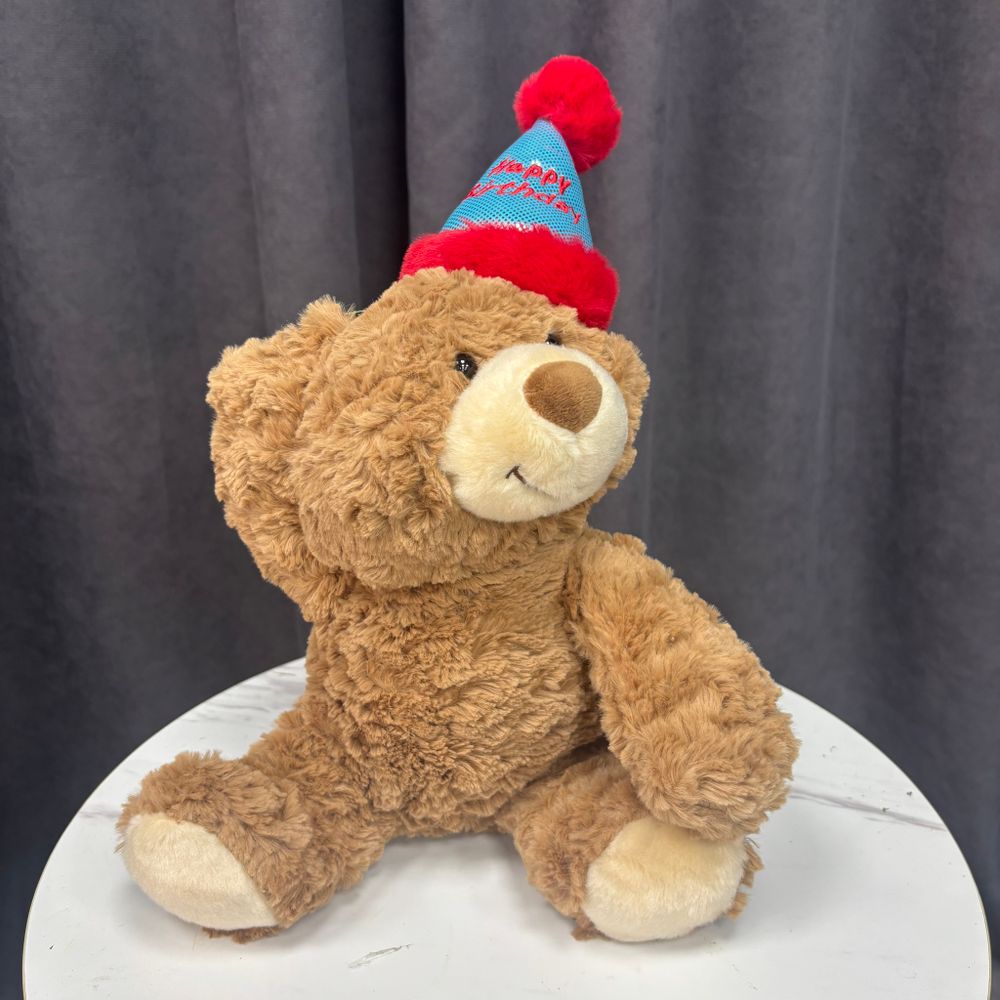 Мишка в колпаке happy birthday