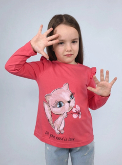 4-107-2 Лонгслив для девочки