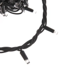 Гирлянда для улицы 25м 300 ламп LED чёрный провод, 8 реж, IP-54, Теплый белый (возможность соединения)