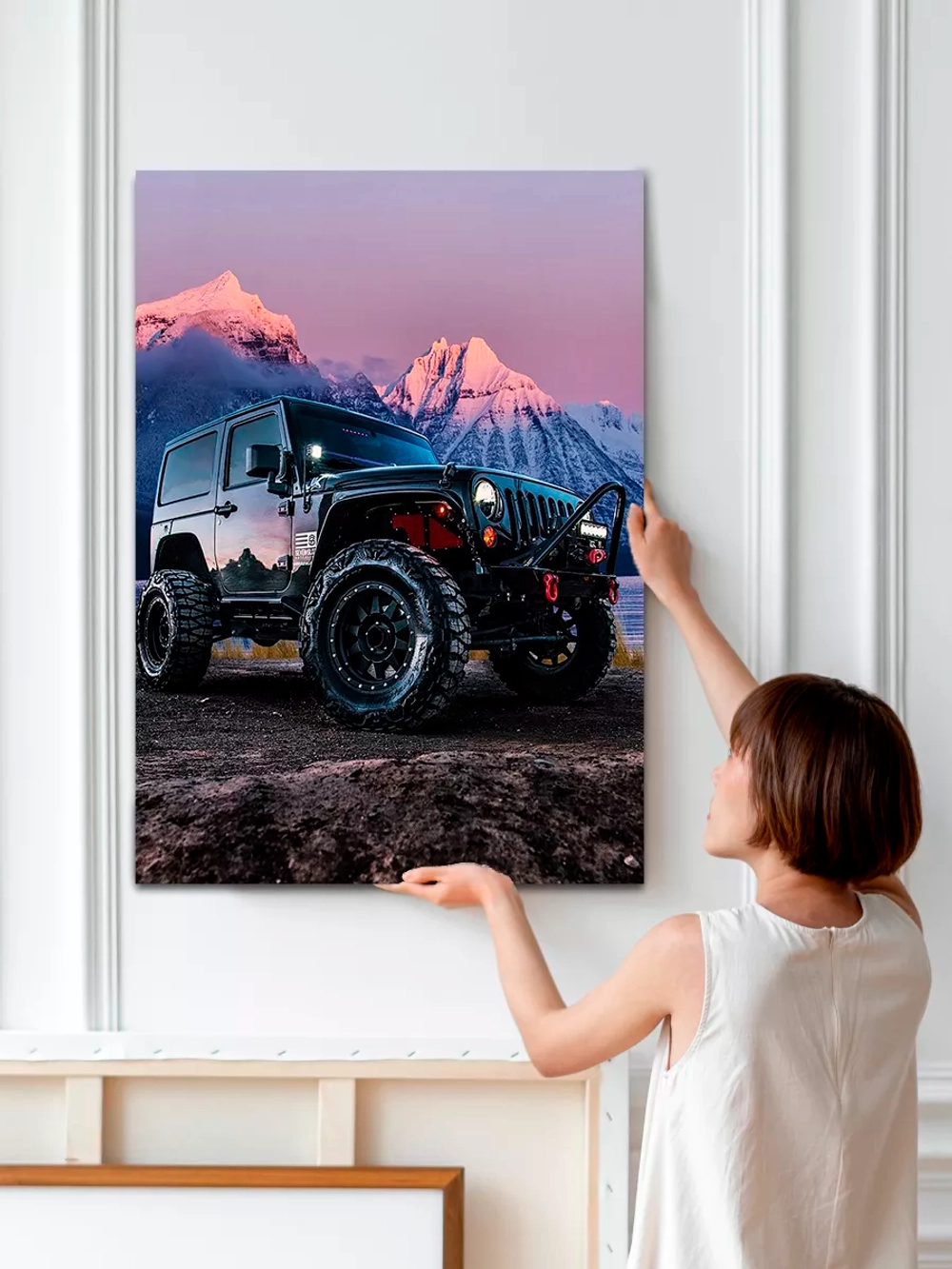 Интерьерная картина "Jeep Wrangler", 50х70см 1шт.
