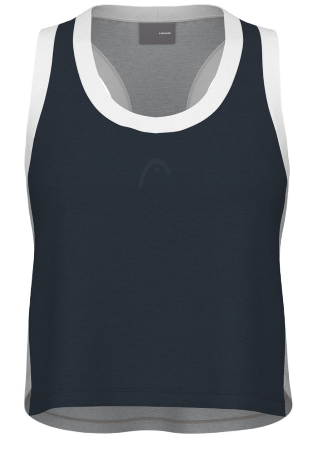 Женский теннисный топ Head Play Crop Top — navy/grey