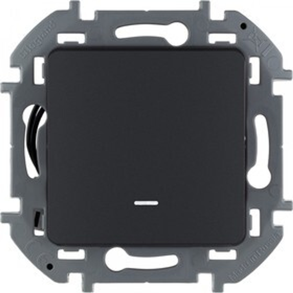 Переключатель 1-клавишный с подсветкой LEGRAND Inspiria 673663 антрацит