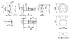 Ручка защелка DK672/BL SB-PS (672/BL SB-P) ( без фик.) мат. золото