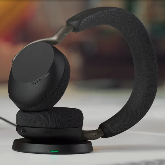 Jabra Evolve3 75 MS Link390c with Wireless Charging Pad Black