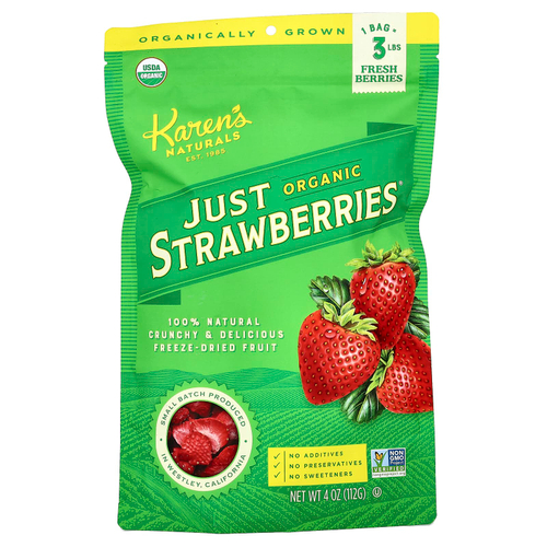 Karen's Naturals, Organic Just Strawberries®, 112 г (4 унции)