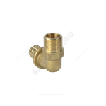 Угольник для PE-X труб аксиальный латунь Дн 20х1/2" НР РОС