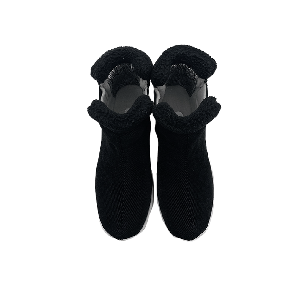 Neiliansheng Corduroy Short Chelsea Boots Men"s Black