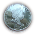 О-ва Кука 10 долларов 2008 Камбоджа Ангкор-Ват Мировые памятники 3D СЕРЕБРО