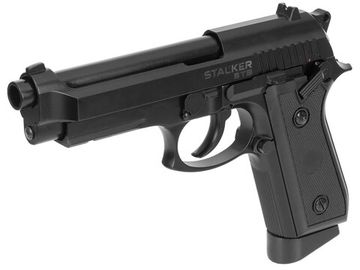 Пистолет пневматический Stalker STB (Taurus PT92/Beretta92) к.4.5мм, металл, 100м/с, Hop-Up, Blowback, авто огонь, магазин 19 шариков, черный, 1100г.
