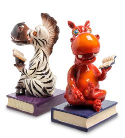 SK Gifts SK-75 Держатели для книг «Бегемотик с Зеброй»