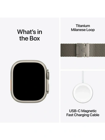 Умные часы Apple Watch Ultra 2 49 мм Natural Titanium Case with Natural Titanium Milanese Loop - L