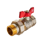 Кран шаровой полнопроходной ROMMER - 1" (ВР/НР, PN40, ручка-бабочка)