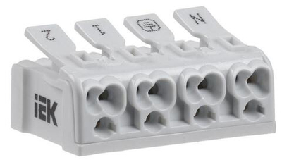 Клемма пружинная соединительная КСПз4-2L+N+PE IEK UKZ-B06-4P-F0-E1-10