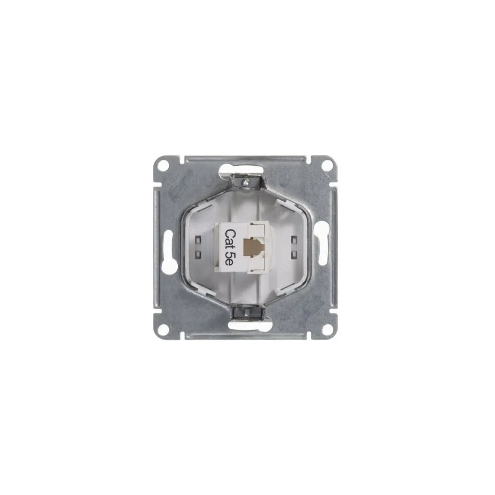 GLOSSA РОЗЕТКА компьютерная RJ45 кат. 5e, механизм, БЕЛЫЙ