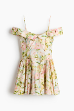 Платье из поплина с вырезами на плечах - H&M