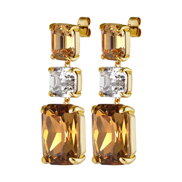 Серьги Dyrberg Kern ESMARA SG GOLDEN / CRYSTAL 460013