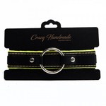 Ошейник с мягкой желтой подкладкой Crazy Handmade