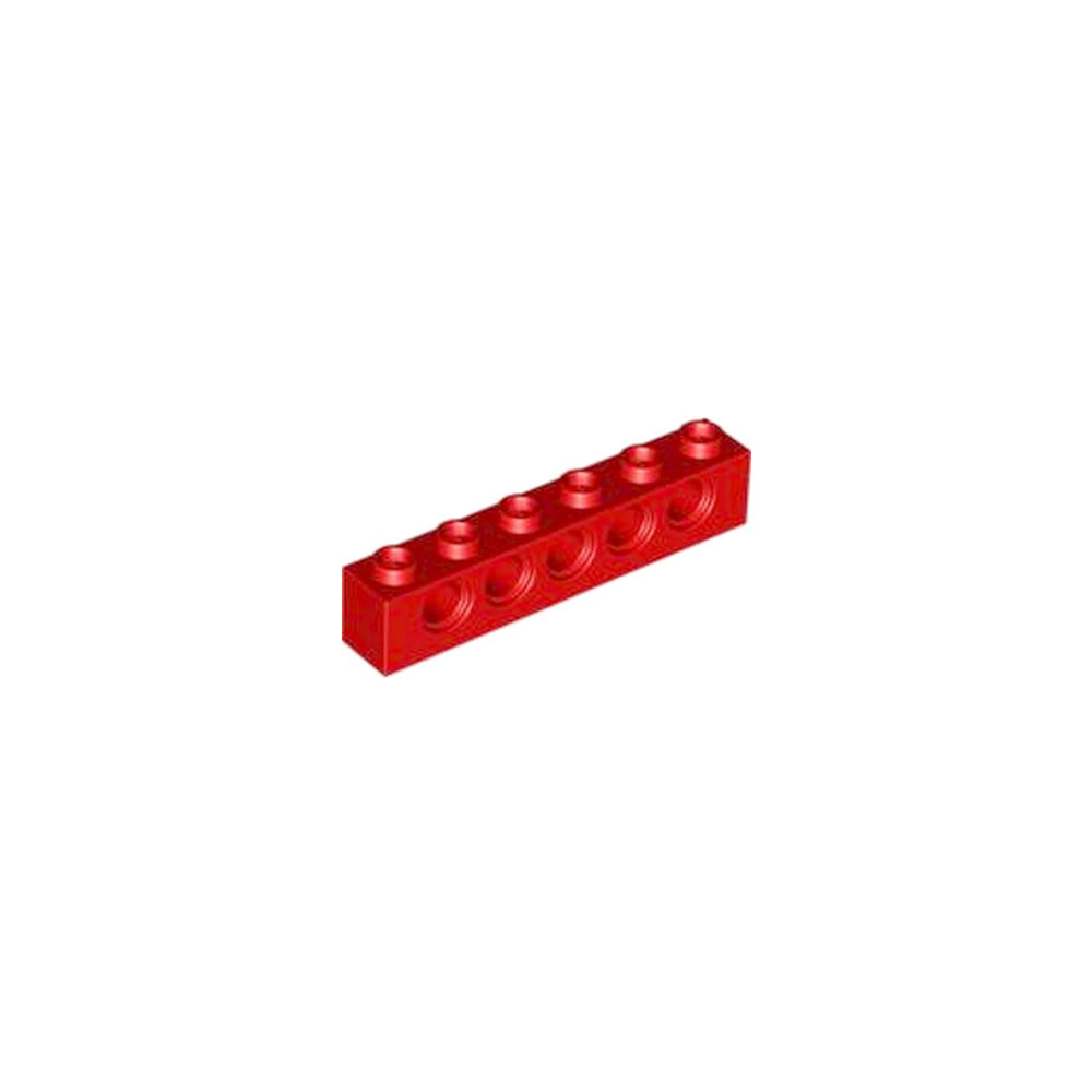 Lego 50шт Кирпич 1x6 с отверстиями (красный) 3894 / 389421