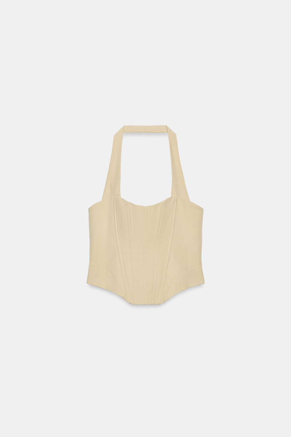 ZARA ТОП-КОРСЕТ, БЕЖЕВЫЙ