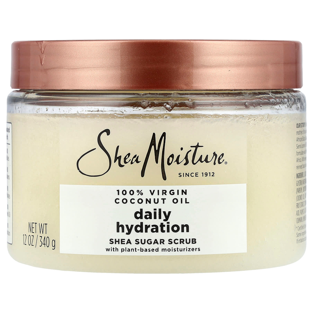 SheaMoisture, сахарный скраб для ежедневного увлажнения, 100% кокосовое масло первого отжима, 340 г (12 унций)