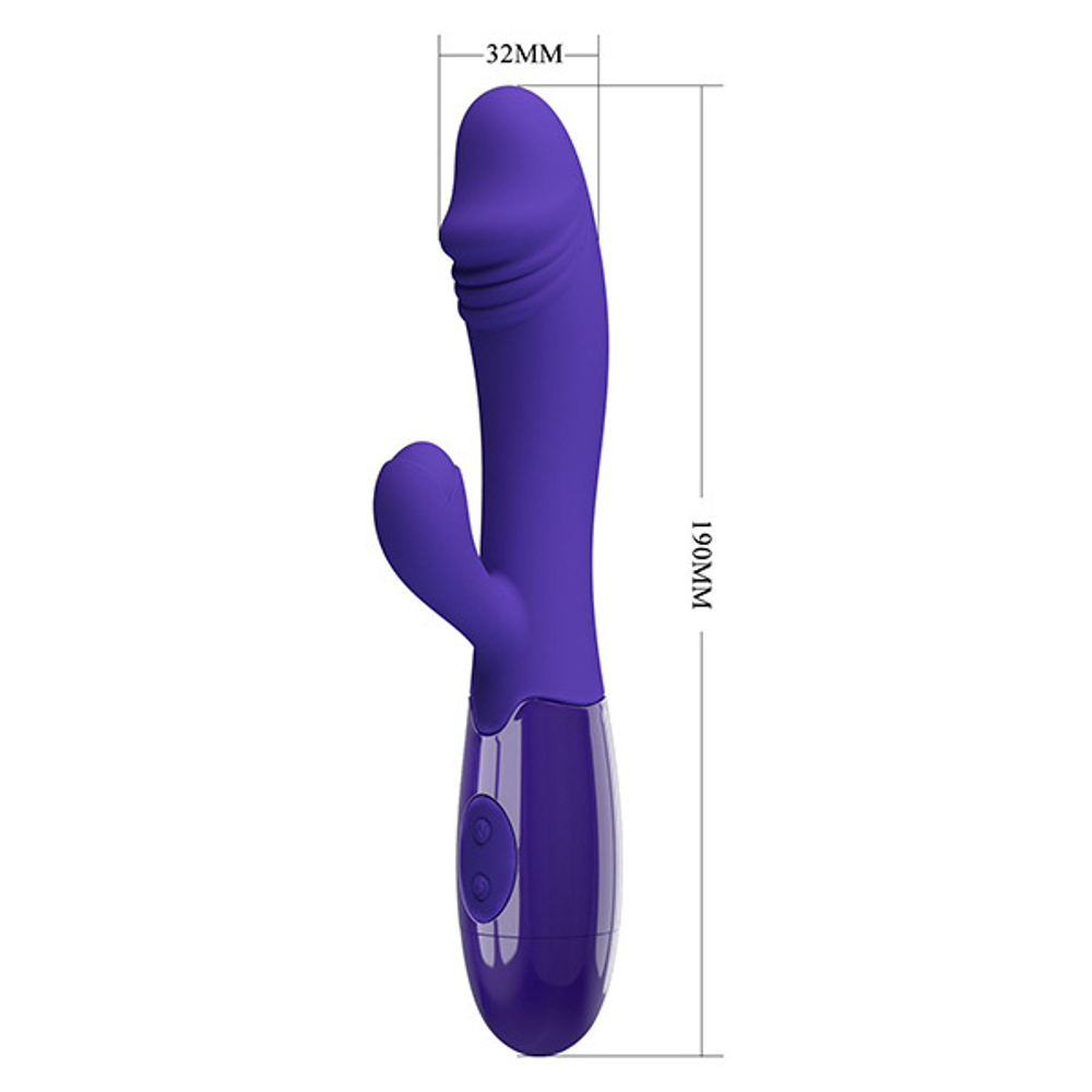Фиолетовый вибратор-кролик 19см Pretty Love Snappy-Youth BI-014173L