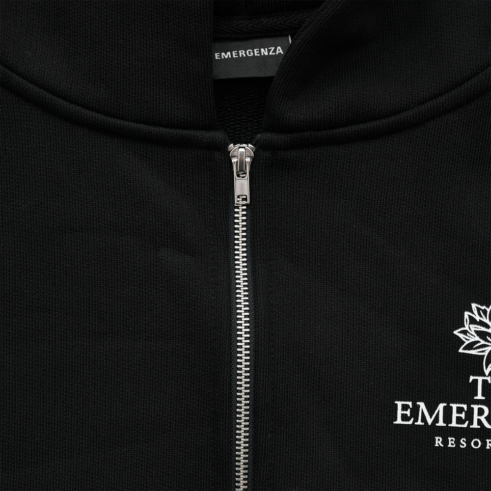 LOTUS ZIP-UP HOODIE OVERSIZED