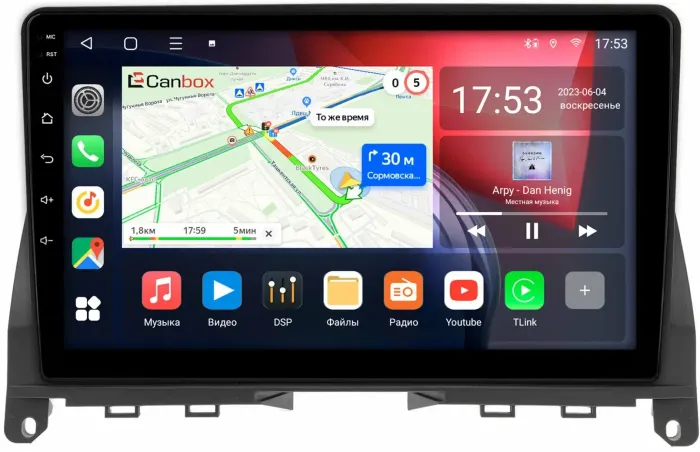 Магнитола для Mercedes-Benz C-класс W204 2007-2011 - Canbox 9-702 Qled, Android 10, Быстрая, SIM-слот