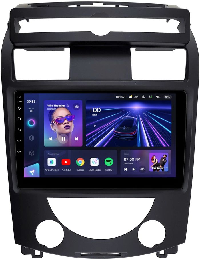 Магнитола для SsangYong Rexton 2 Y250 2007-2012 (рамка большая) - Teyes CC3 монитор 10" QLED на Android 10, Быстрая, CarPlay, 4G SIM-слот