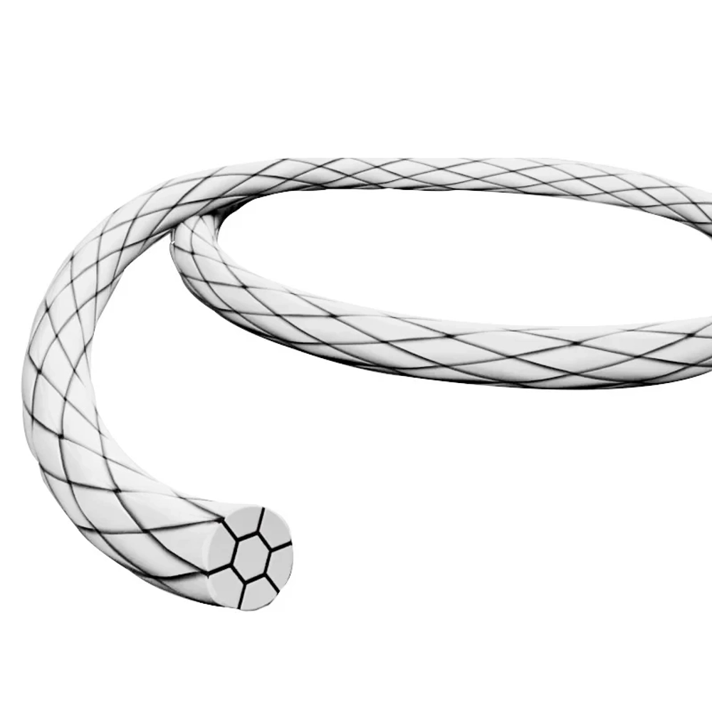 Нить Капрон (плетеная ), USP № 2/0, L=0.45м, игла 30мм, изгиб 3/8, режущая, одноигольная (грань внутрь) (25шт/уп)