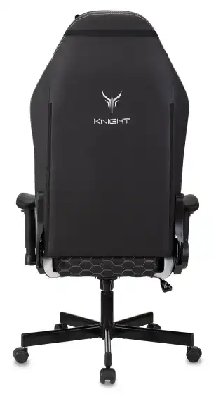 Кресло игровое Knight Neon черный/серебряный соты экокожа с подголов. крестов. металл
