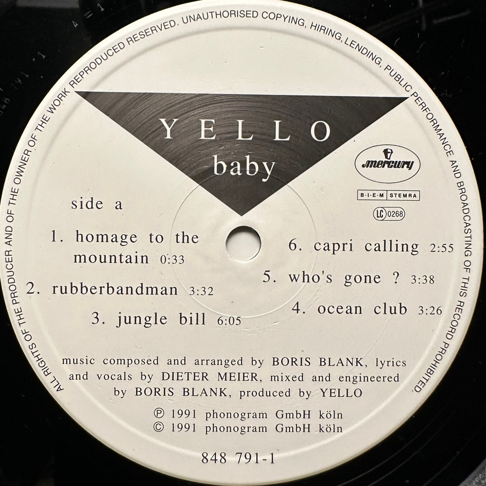 Yello – Baby (Европа 1991г.)