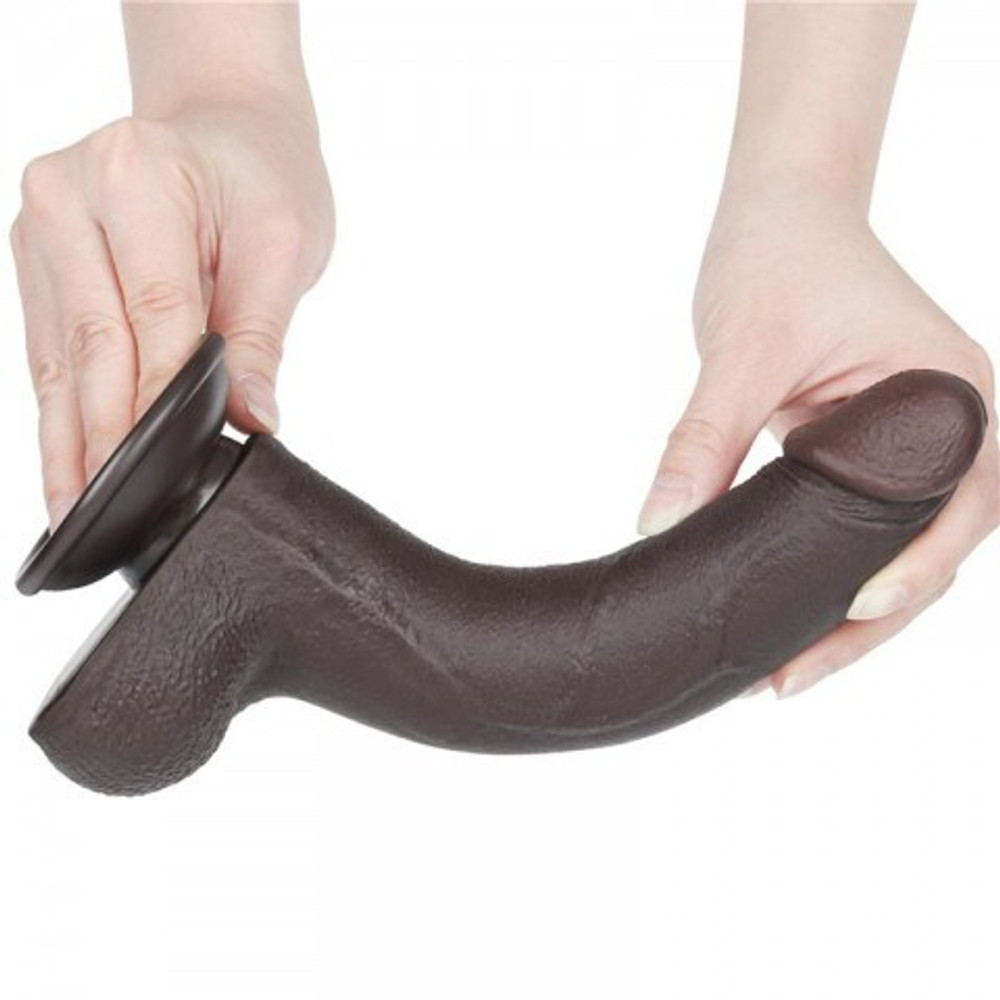 Реалистичный фаллоимитатор Lovetoy Sliding Skin (20×4 см) с двойной плотностью, черный