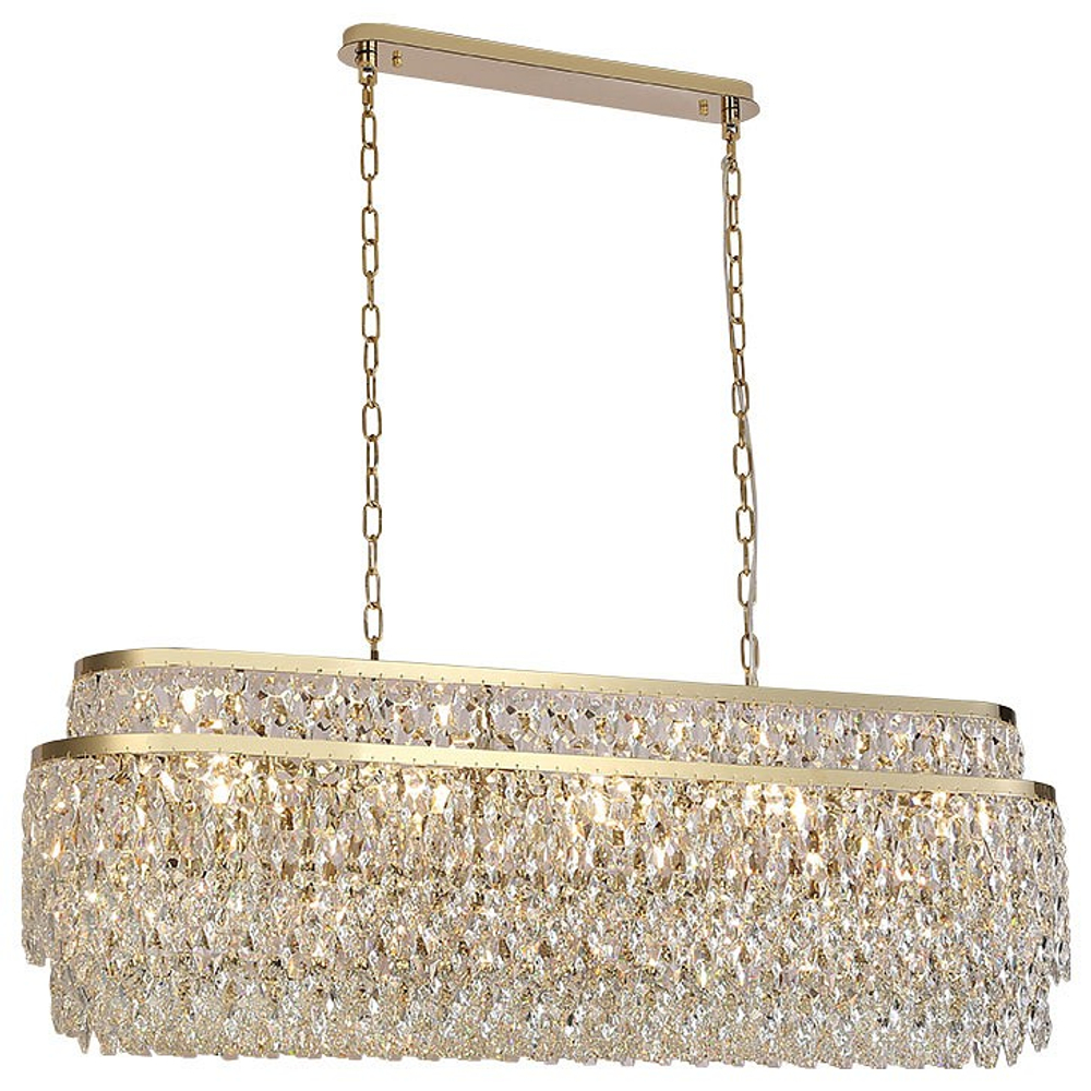 Подвесная люстра Newport TIFFANY 8530/120 C oval gold polished