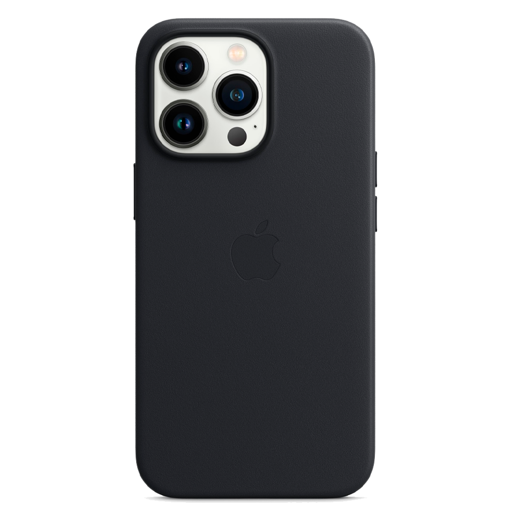 Кожаный чехол с поддержкой MagSafe Apple Leather Case для iPhone 13 Pro, Midnight (Темная ночь)
